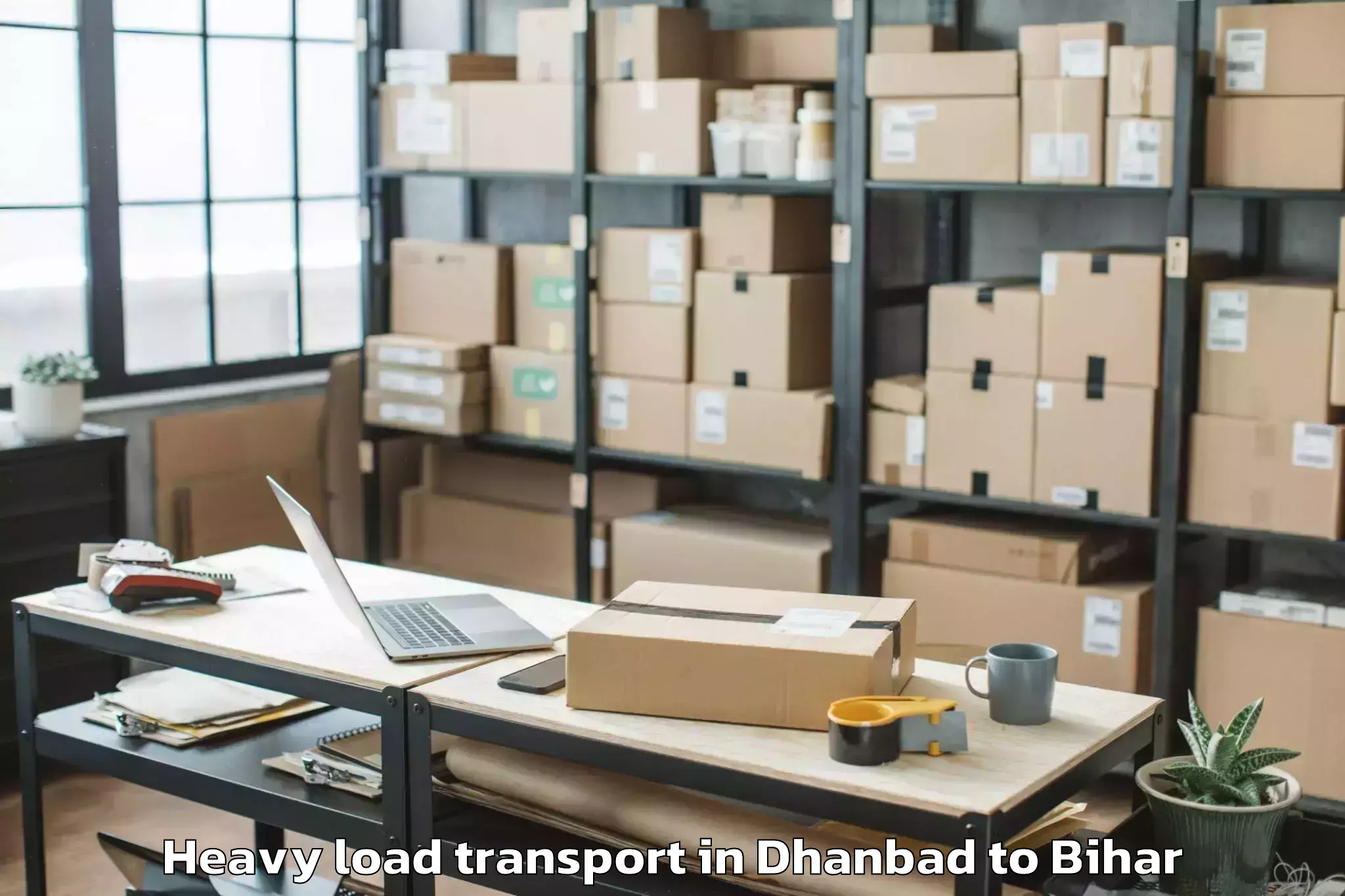 Easy Dhanbad to Bithan Heavy Load Transport Booking